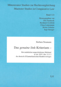 Das genuine link-Kriterium - Ein zusätzliches ungeschriebenes Merkmal in Art. XXV Abs. 5, S. 2 des deutsch-(US)amerikanischen Handelsvertrages