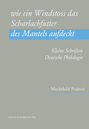 wie ein Windstoss das Scharlachfutter des Mantels aufdeckt