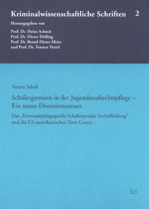 Schülergremien in der Jugendstrafrechtspflege - Ein neuer Diversionsansatz