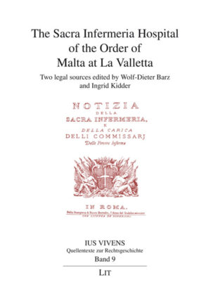 The Sacra Infermeria Hospital of the Order of Malta at La Valletta