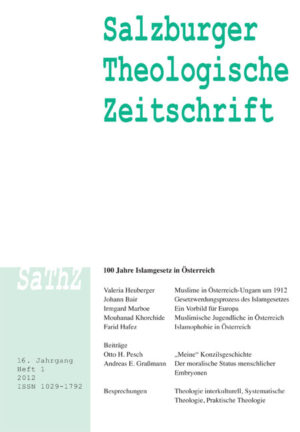 Salzburger Theologische Zeitschrift. 16. Jahrgang, 1. Heft 2012