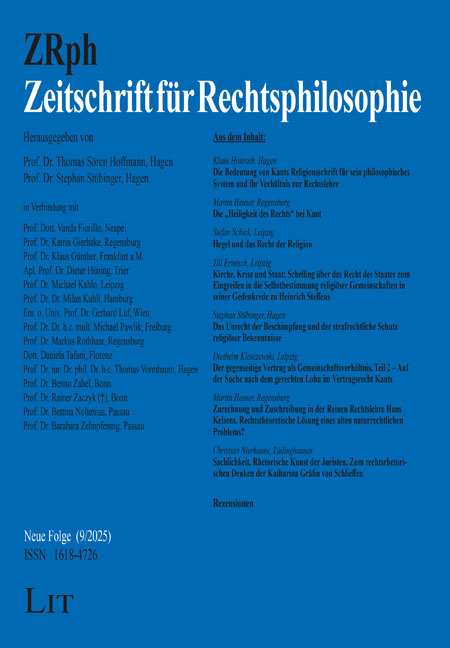 Zeitschrift für Rechtsphilosophie Neue Folge 9/2025