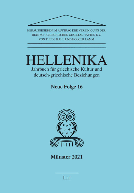 Hellenika. Jahrbuch für griechische Kultur und deutsch-griechische Beziehungen