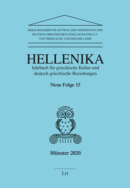 Hellenika. Jahrbuch für griechische Kultur und deutsch-griechische Beziehungen